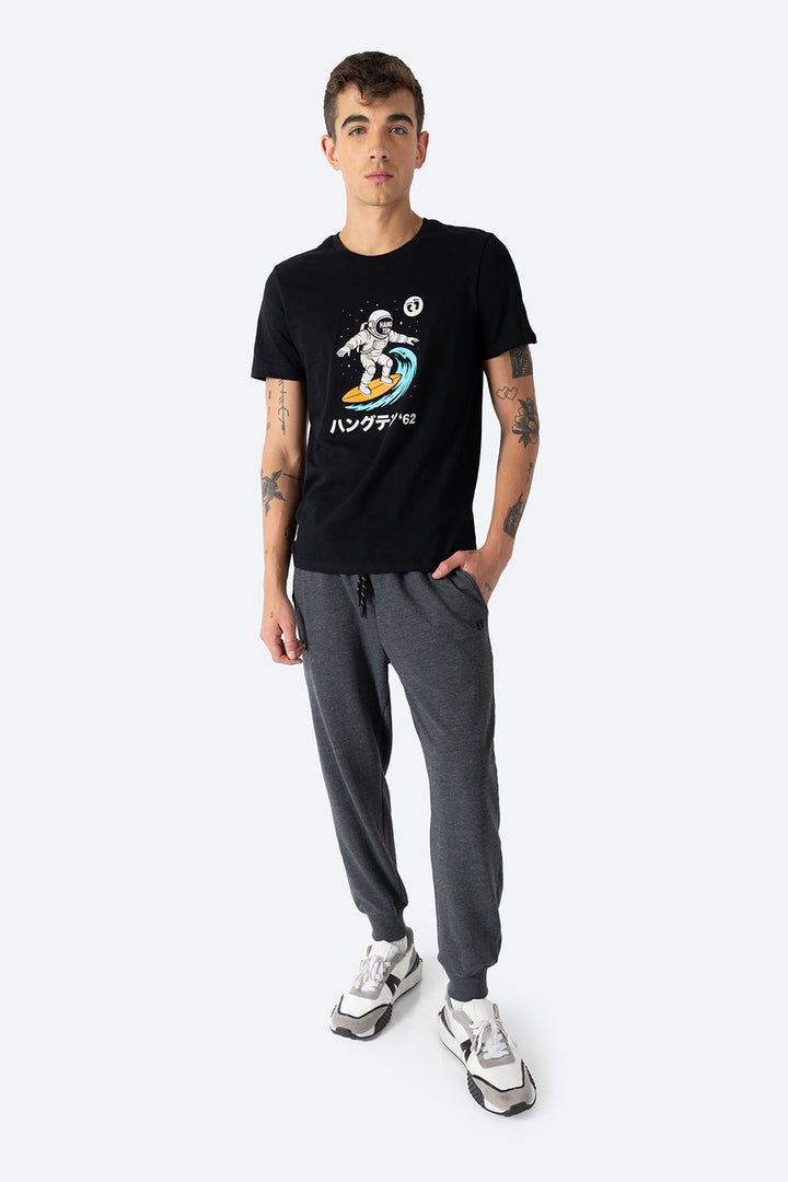 T-shirt negra "62" - Hang Ten 