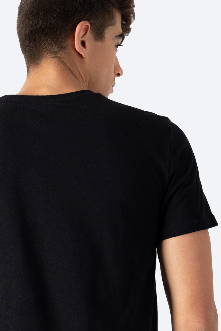 T-shirt negra "62" - Hang Ten 
