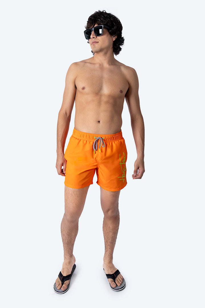 Traje de baño naranja con jareta - Hang Ten