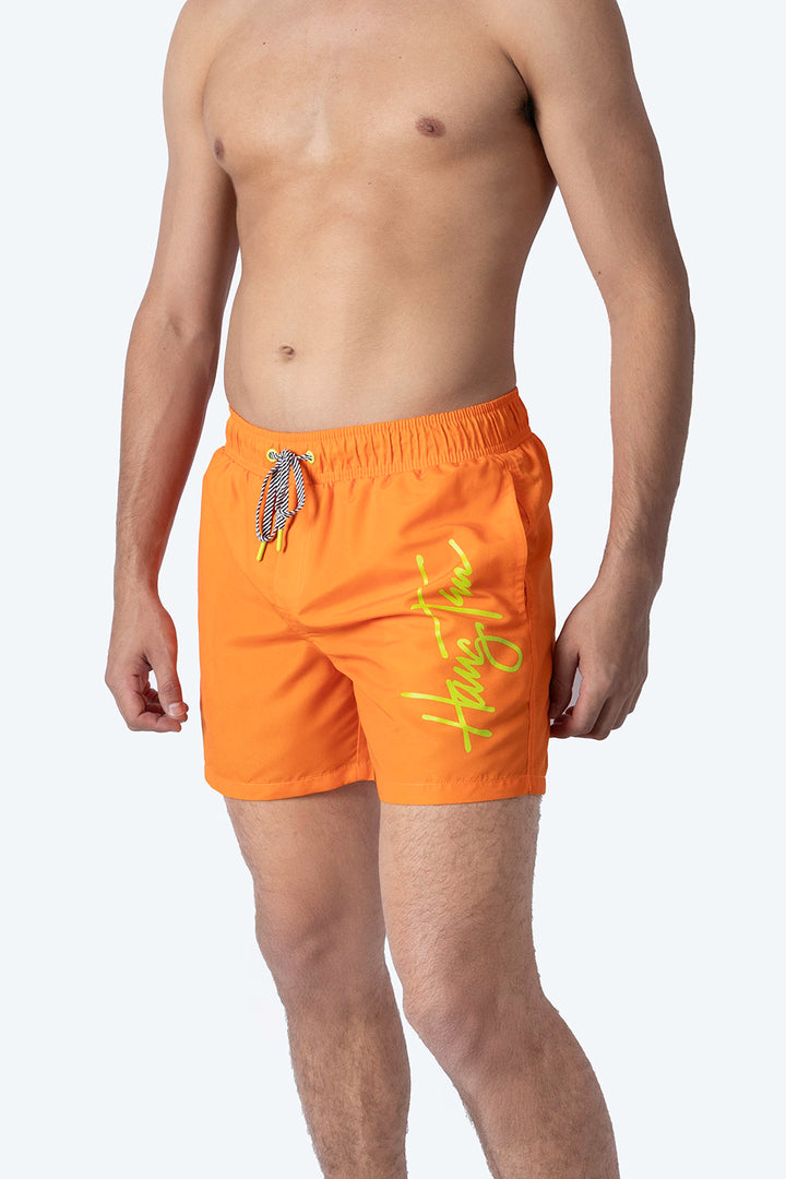 Traje de baño naranja con jareta - Hang Ten