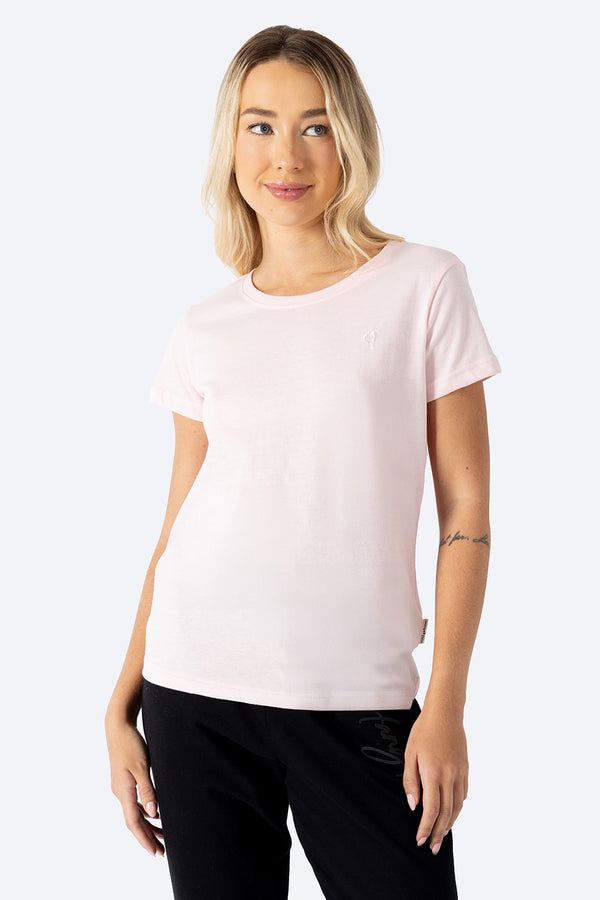 Playera básica cuello redondo rosa claro - Hang Ten