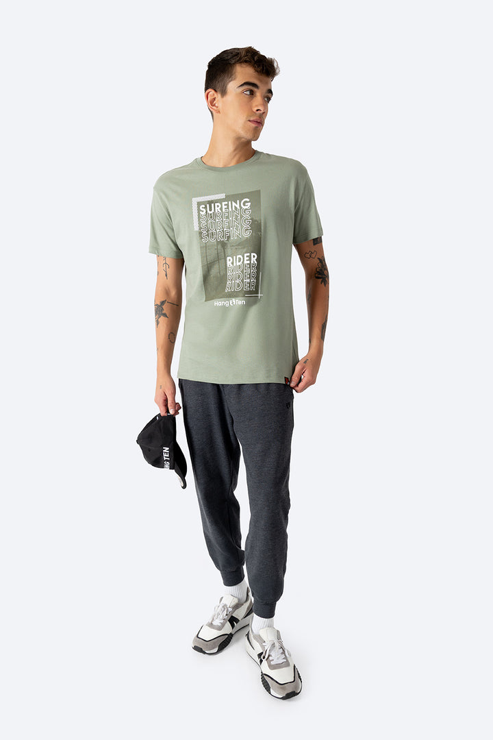 Playera verde claro SURFING - Hang Ten