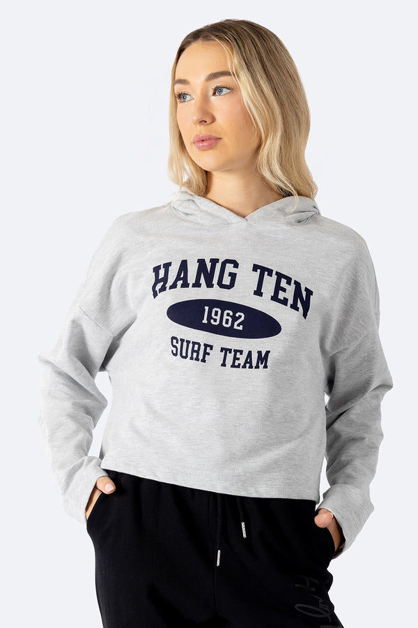 Sudadera cerrada gris con capucha SURF TEAM - Hang Ten 