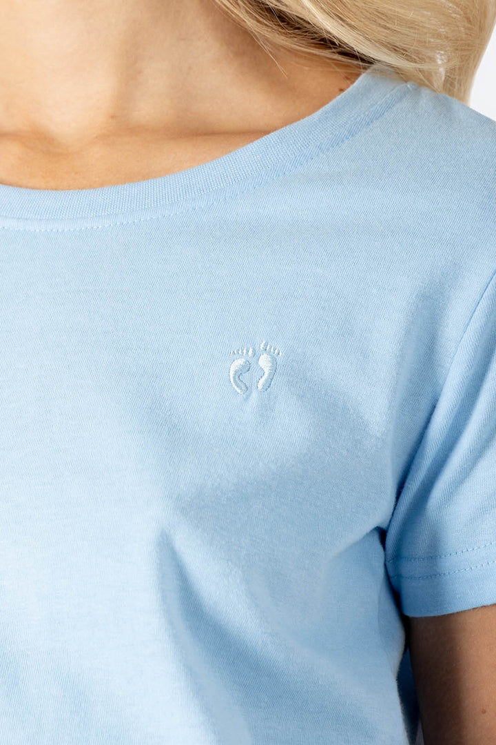 Playera básica cuello redondo azul claro  - Hang Ten