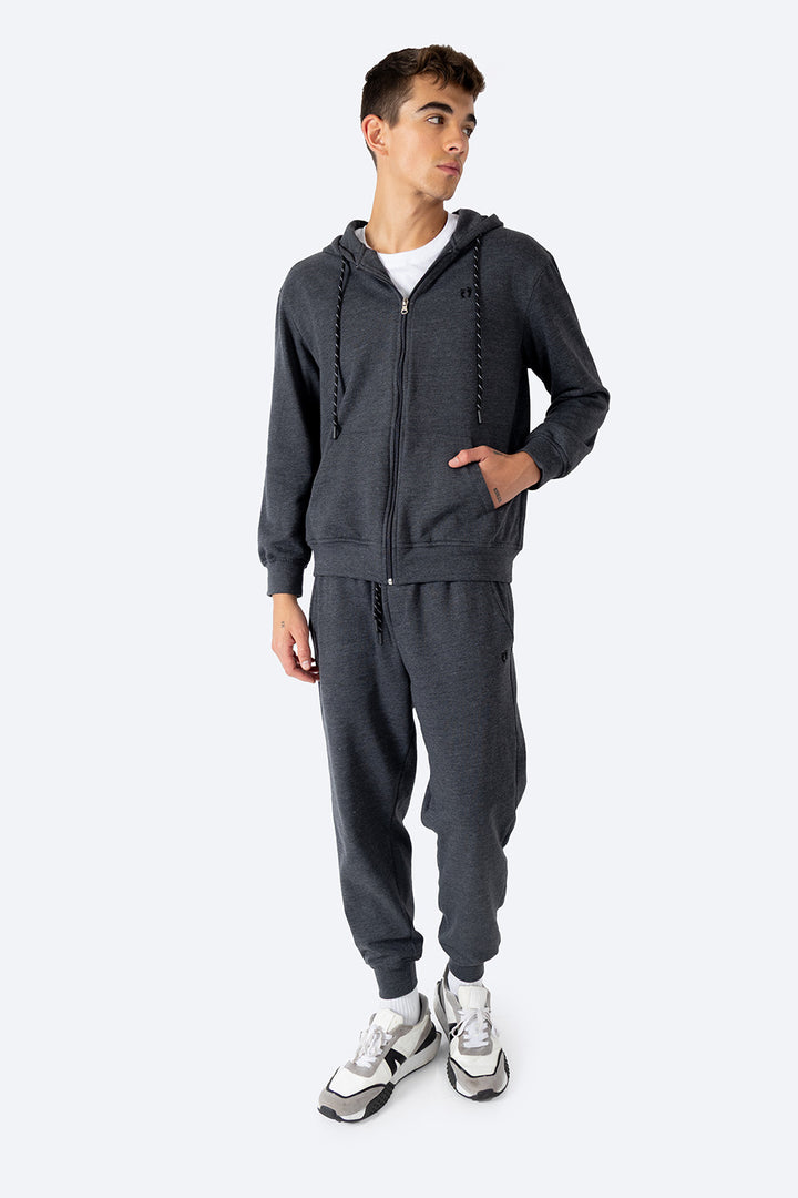 Sudadera abierta gris oxford - Hang Ten 
