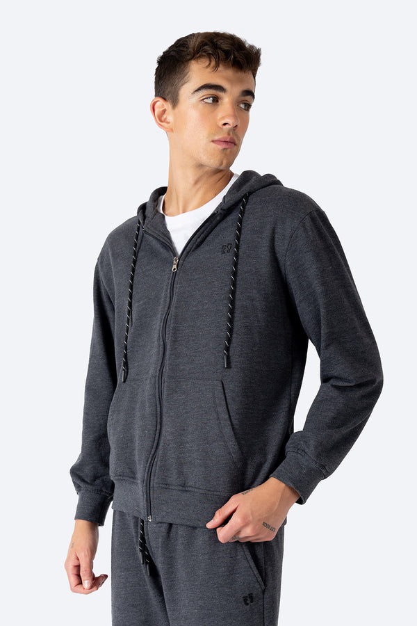 Sudadera abierta gris oxford - Hang Ten 