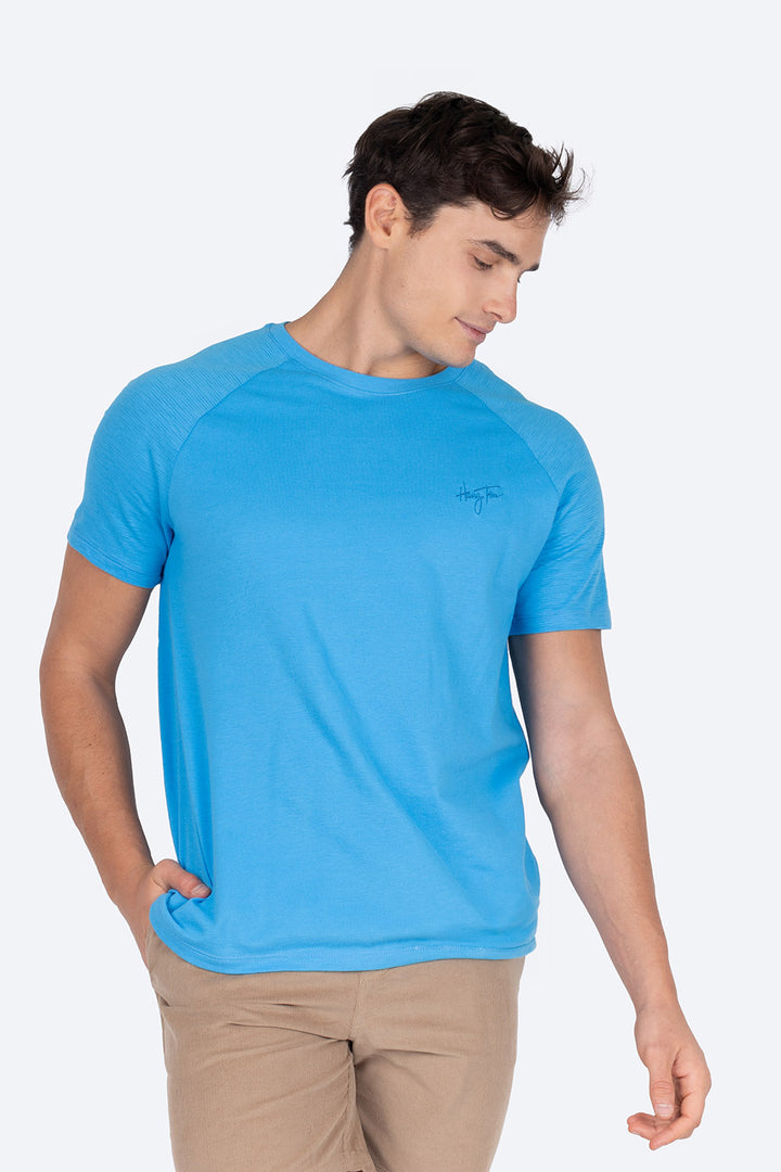 Playera azul logo firma Hang Ten - Hang Ten