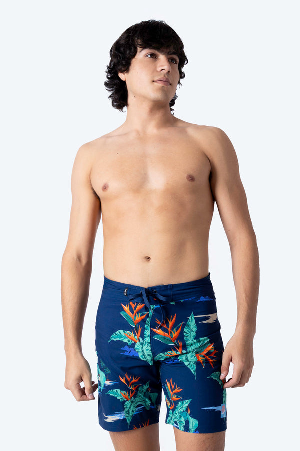 Surfo azul con diseño de hojas - Hang Ten