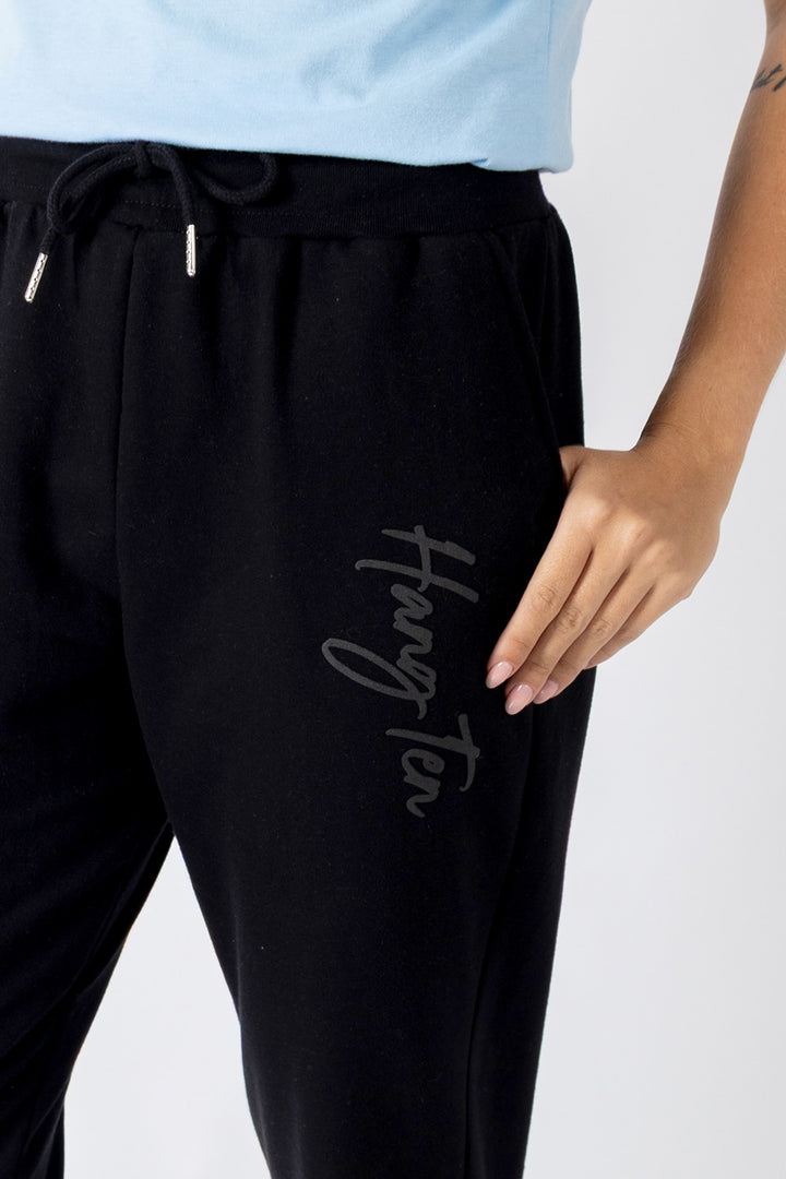 Pantalón deportivo con jareta color negro - Hang Ten