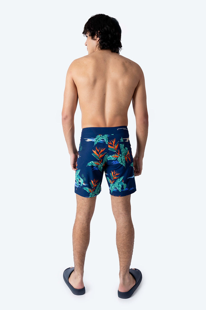 Surfo azul con diseño de hojas - Hang Ten
