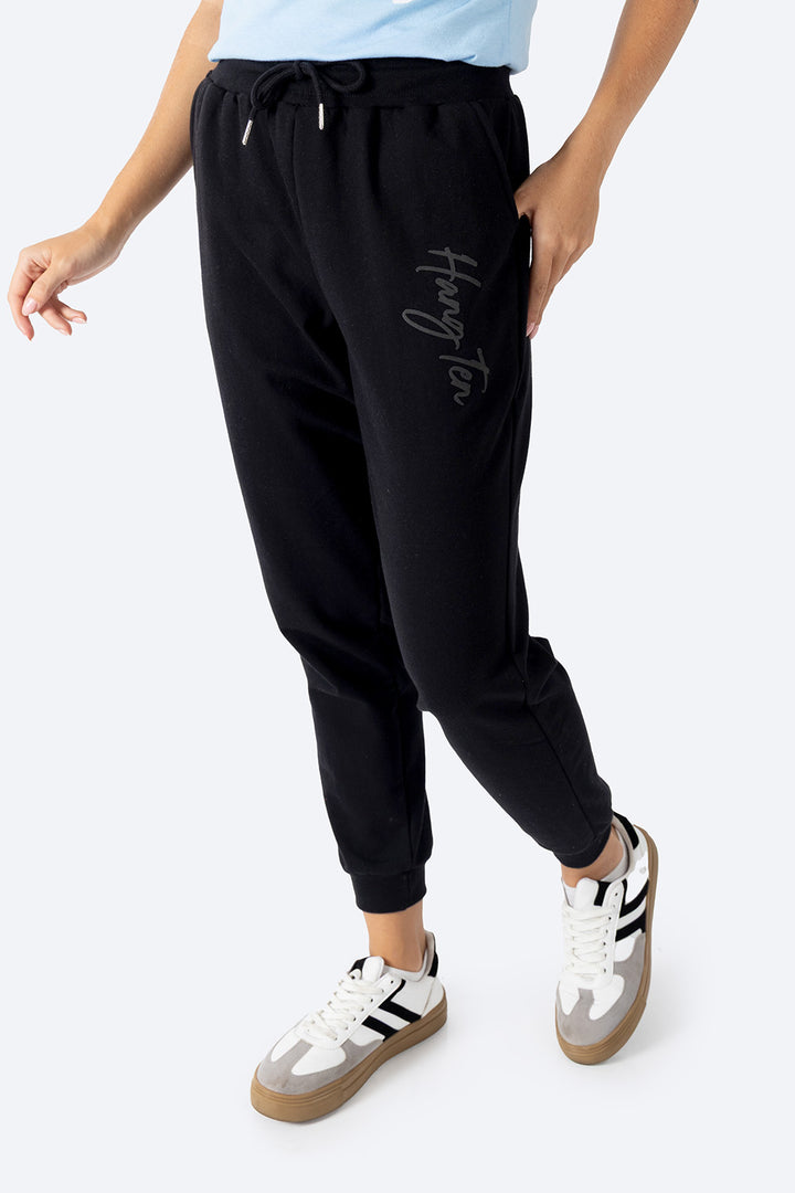 Pantalón deportivo con jareta color negro - Hang Ten