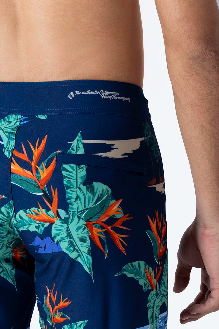 Surfo azul con diseño de hojas - Hang Ten
