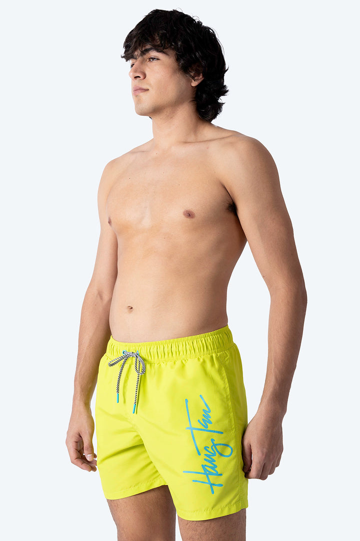 Traje de baño verde con jareta - Hang Ten