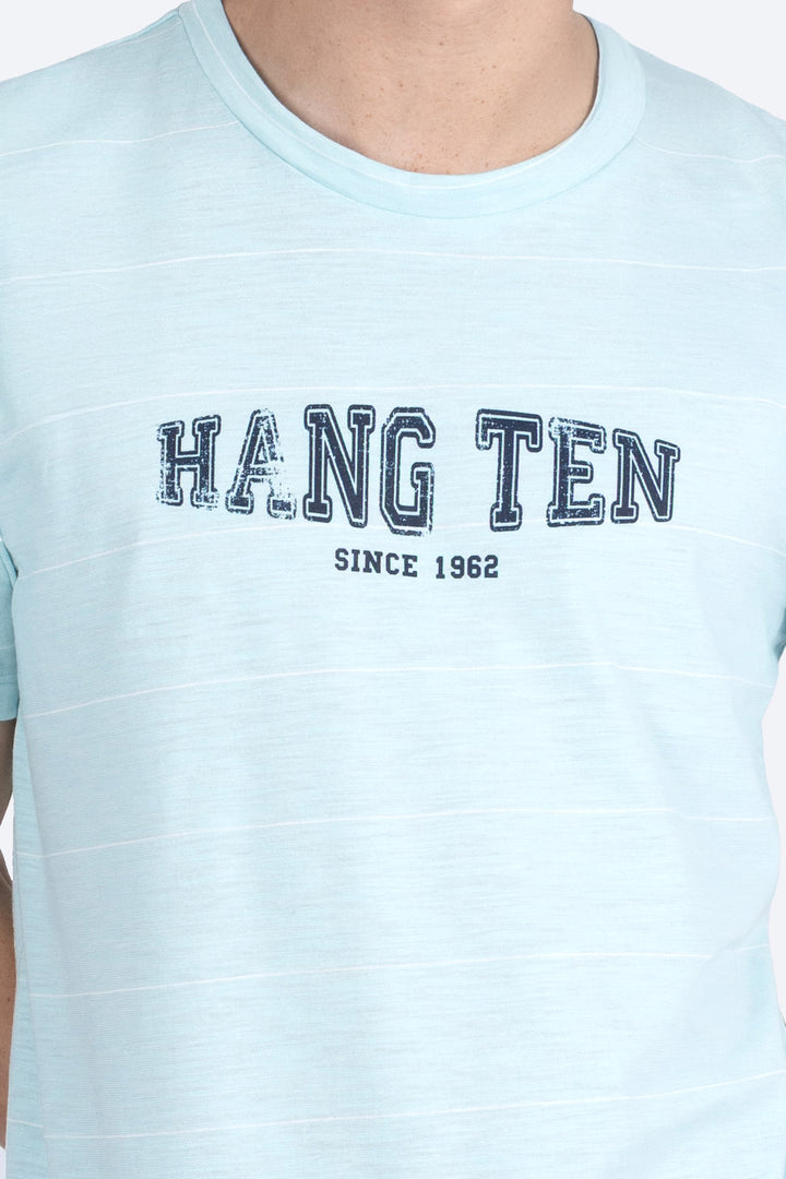 T-shirt azul rayada "Hang Ten" - Hang Ten 