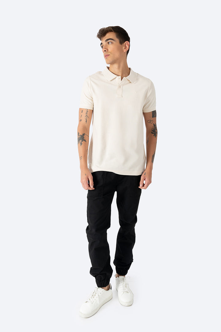 Polo piqué beige new  - Hang Ten 