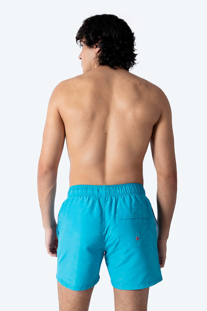Traje de baño turquesa con jareta - Hang Ten