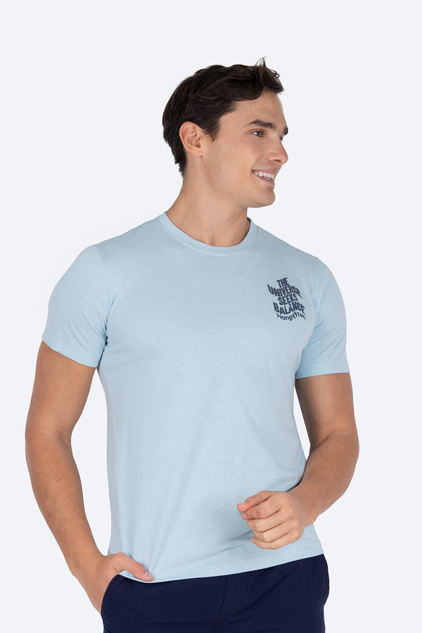 Playera azul estampada - Hang Ten