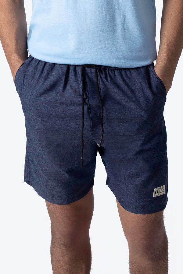 Bermuda casual azul medio con jareta - Hang Ten