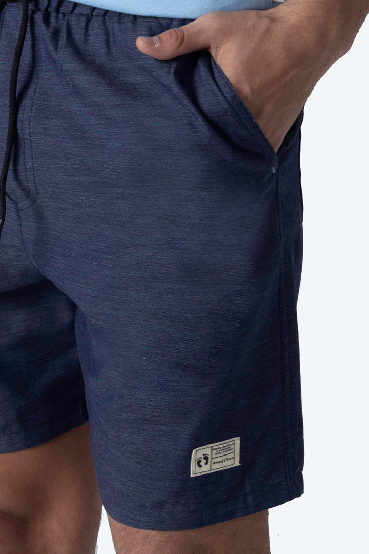 Bermuda casual azul medio con jareta - Hang Ten