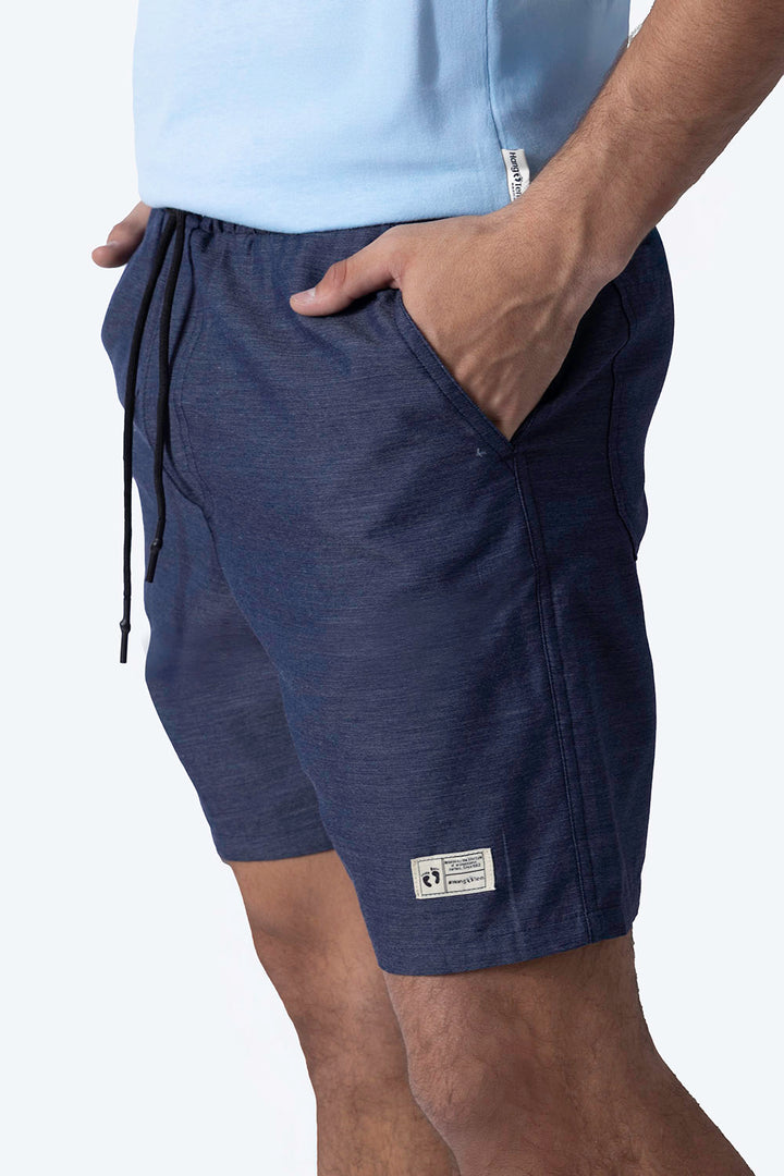 Bermuda casual azul medio con jareta - Hang Ten