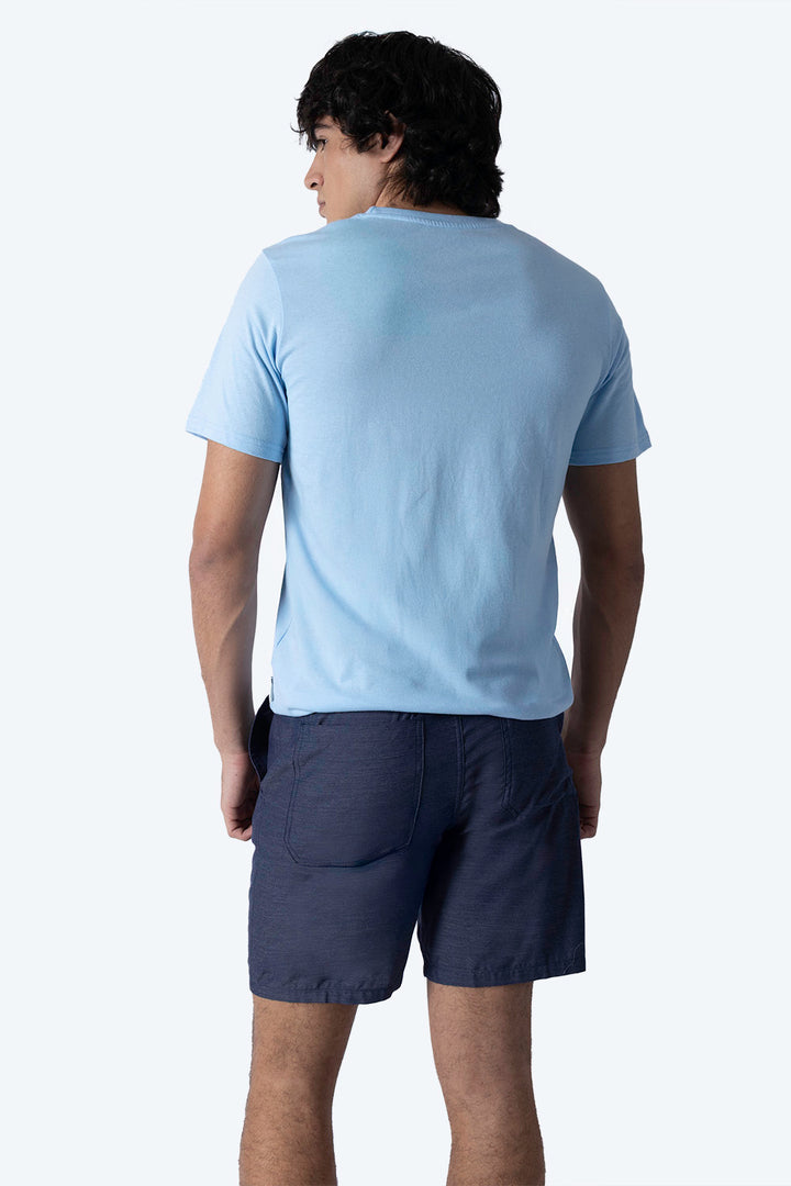 Bermuda casual azul medio con jareta - Hang Ten