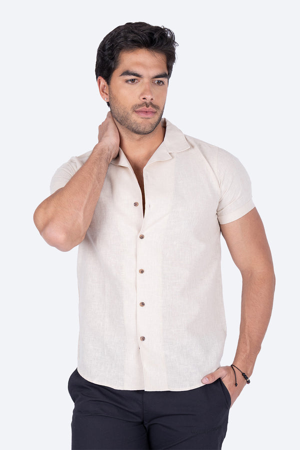 Camisa manga corta café claro - Hang Ten