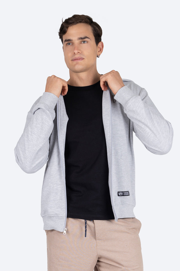 Sudadera gris con mini estampado - Hang Ten