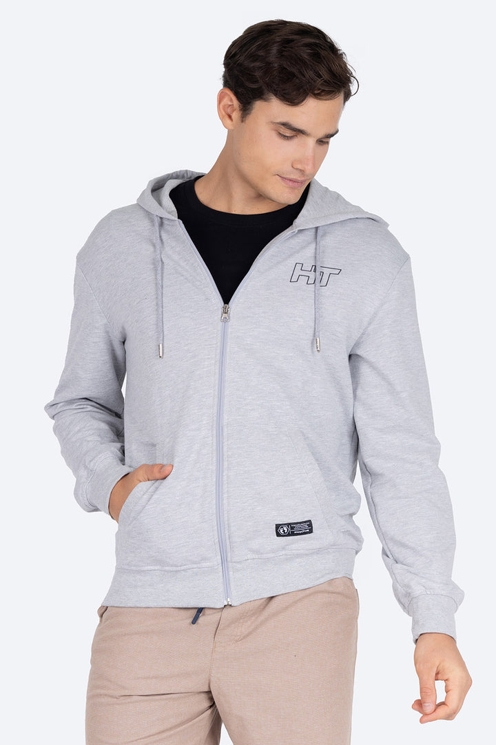 Sudadera gris con mini estampado - Hang Ten