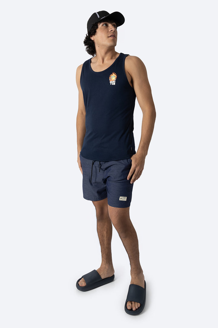 Tank top azul estampado espalda - Hang Ten