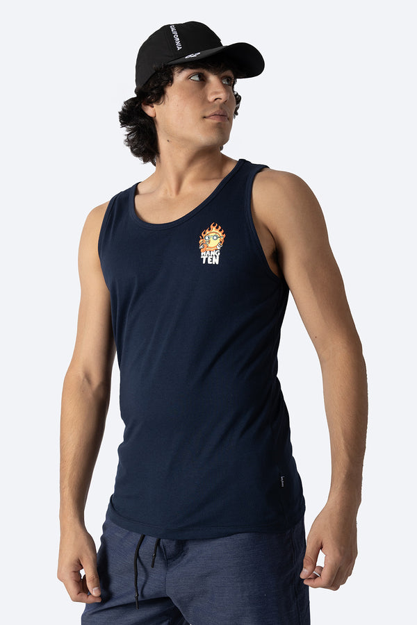 Tank top azul estampado espalda - Hang Ten