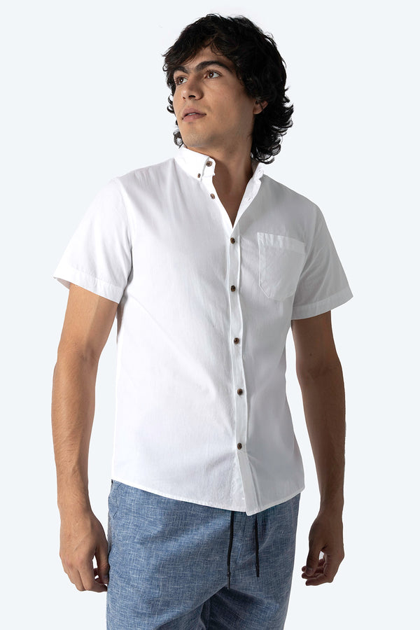  Camisa blanca manga corta - Hang Ten