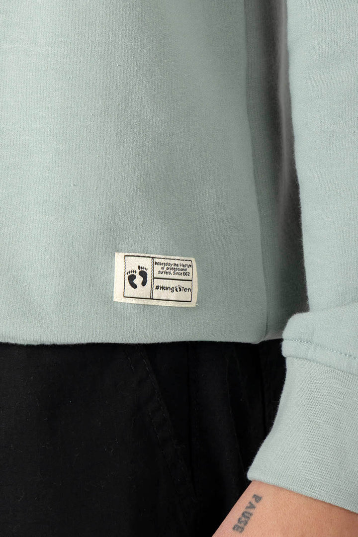 Sudadera verde claro cuello redondo - Hang Ten 