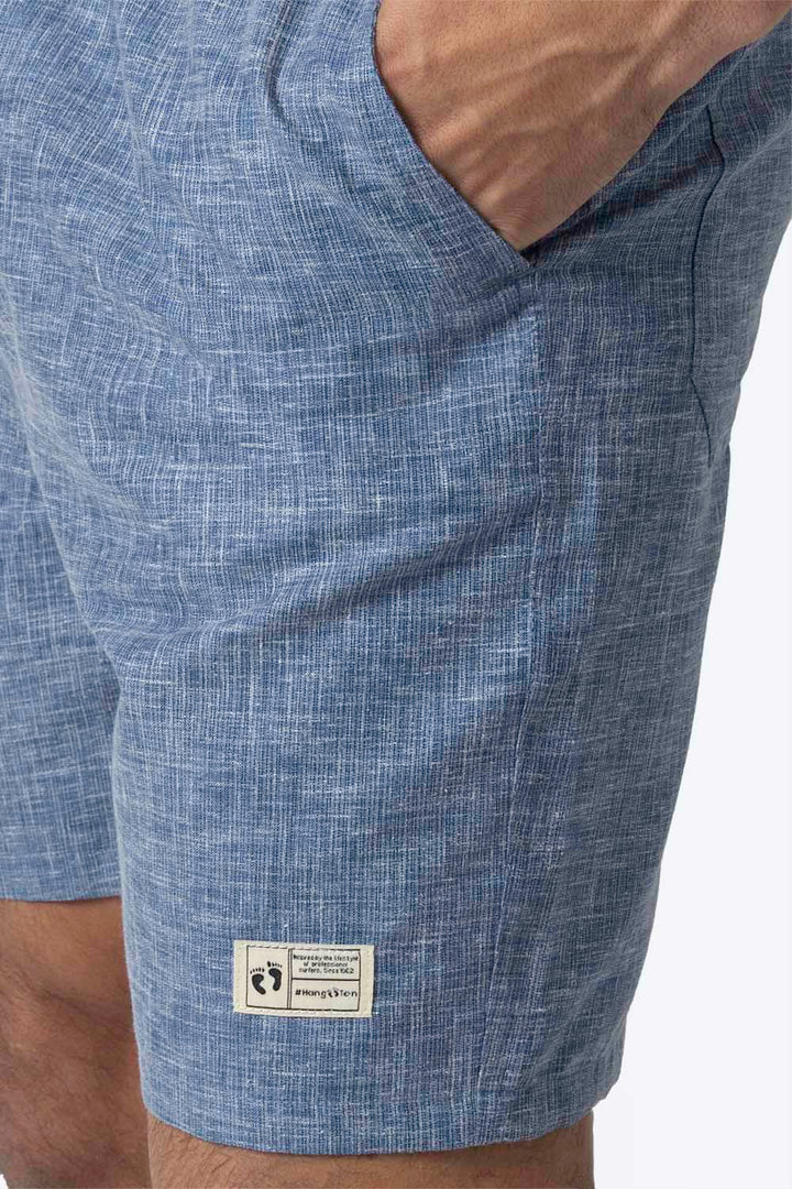 Bermuda jaspeada con jareta azul - Hang Ten