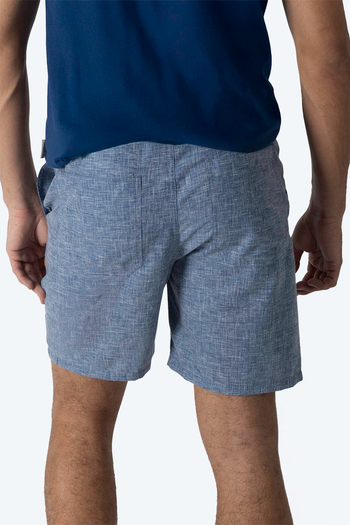 Bermuda jaspeada con jareta azul - Hang Ten