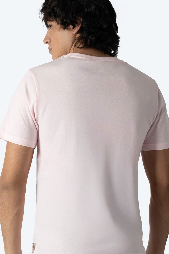 Playera básica cuello redondo rosa claro - Hang Ten 