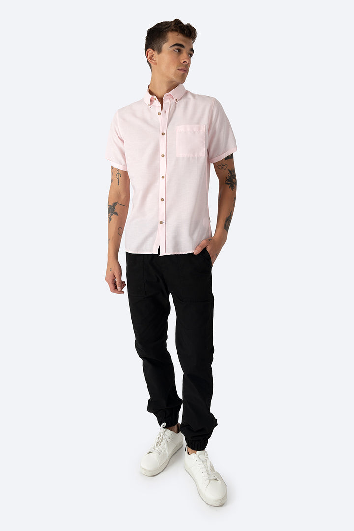 Camisa manga corta rosa claro - Hang Ten