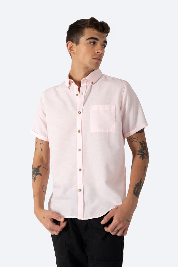 Camisa manga corta rosa claro - Hang Ten