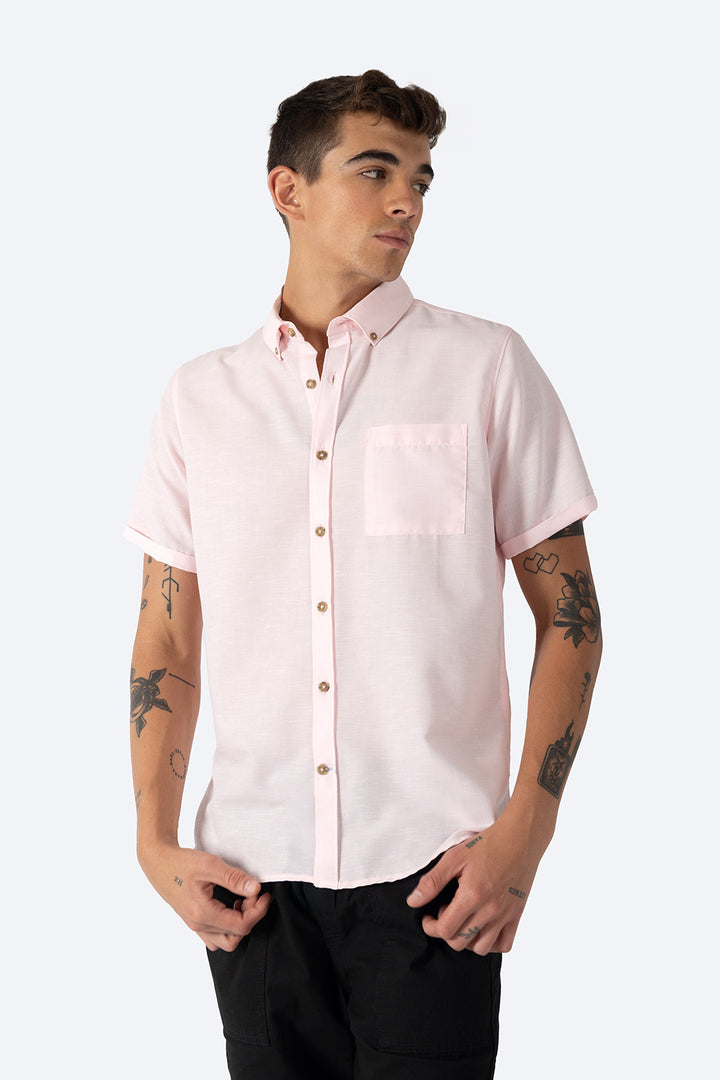 Camisa manga corta rosa claro - Hang Ten