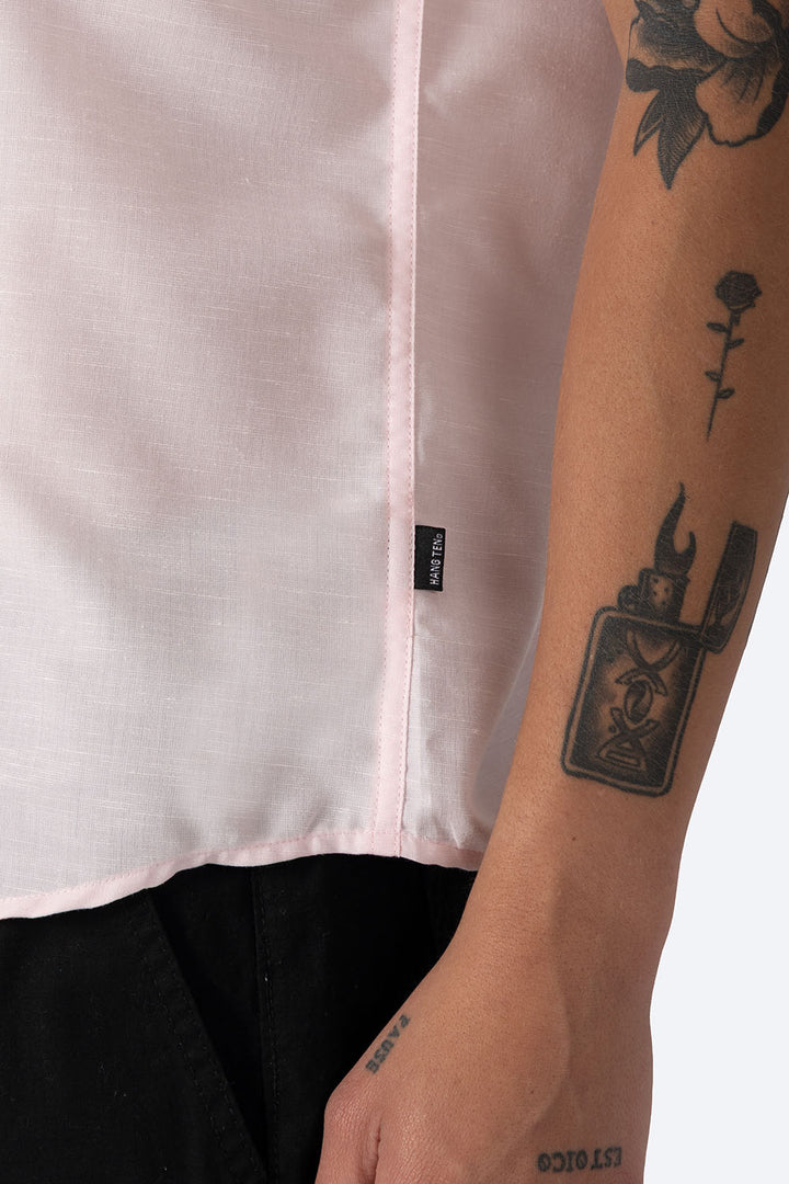 Camisa manga corta rosa claro - Hang Ten