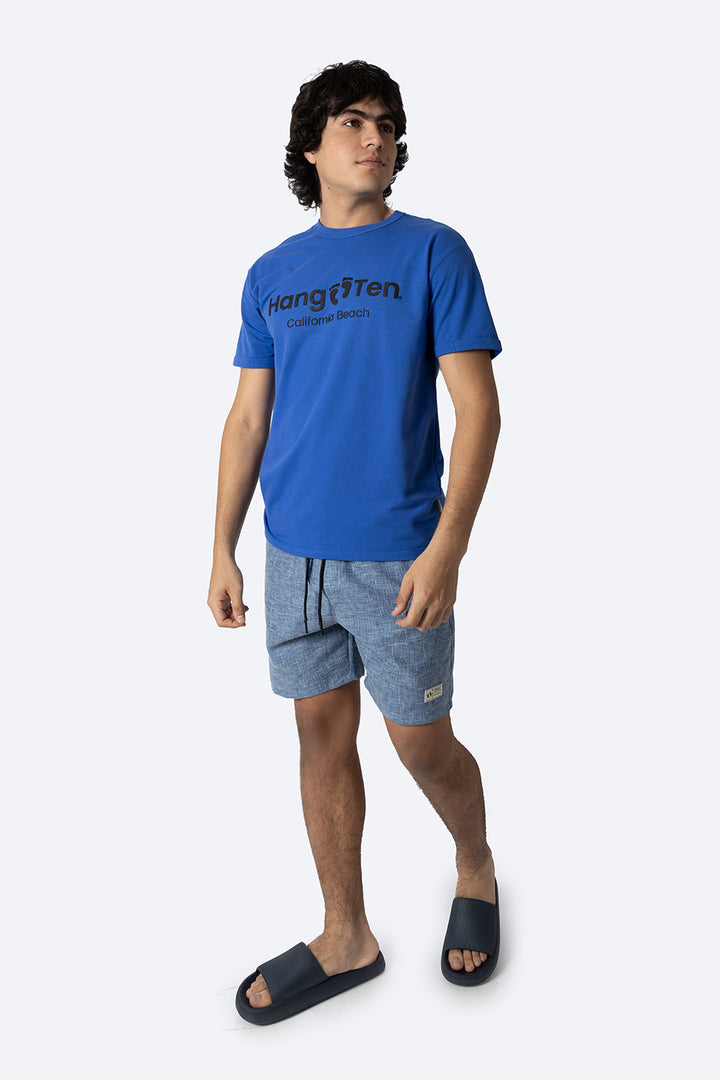 Playera azul rey cuello redondo Hang Ten California - Hang Ten 