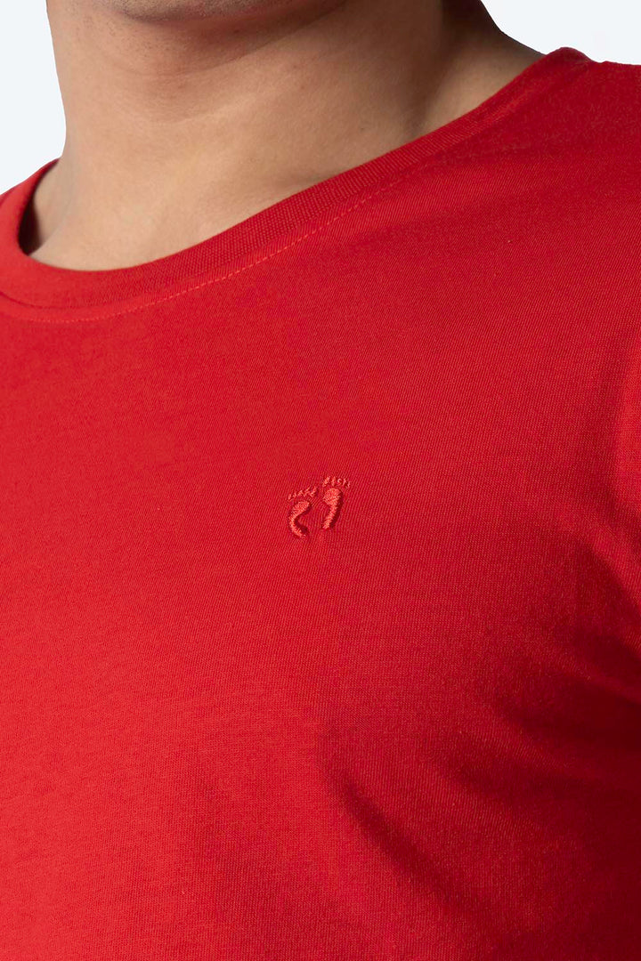 Playera básica cuello redondo roja - Hang Ten 