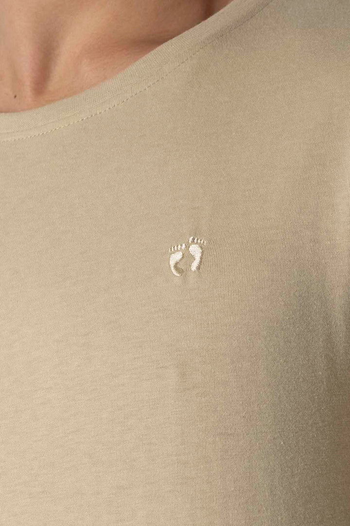 Playera básica cuello redondo café claro - Hang Ten 