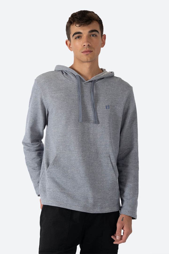 Sudadera básica azul claro con textura - Hang Ten 