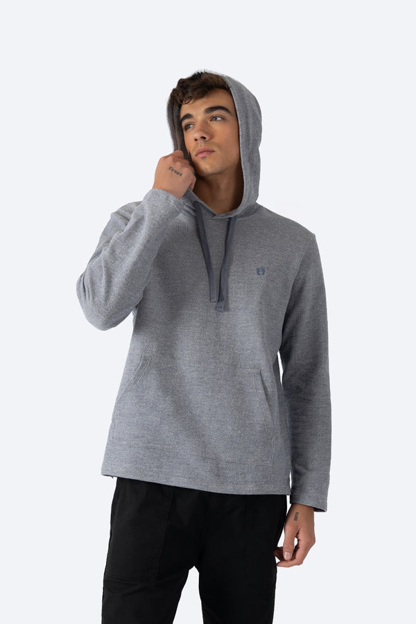 Sudadera básica azul claro con textura - Hang Ten 