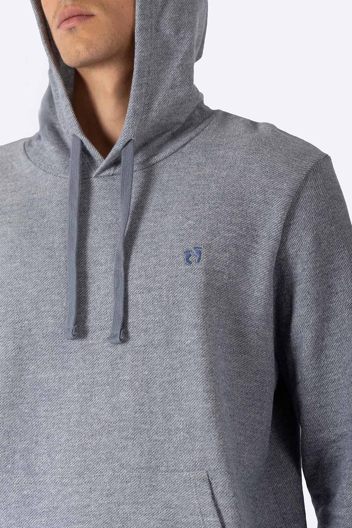 Sudadera básica azul claro con textura - Hang Ten 