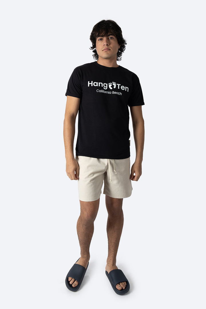 Playera negra cuello redondo Hang Ten California  - Hang Ten 