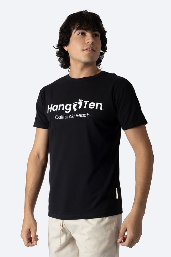 Playera negra cuello redondo Hang Ten California  - Hang Ten 