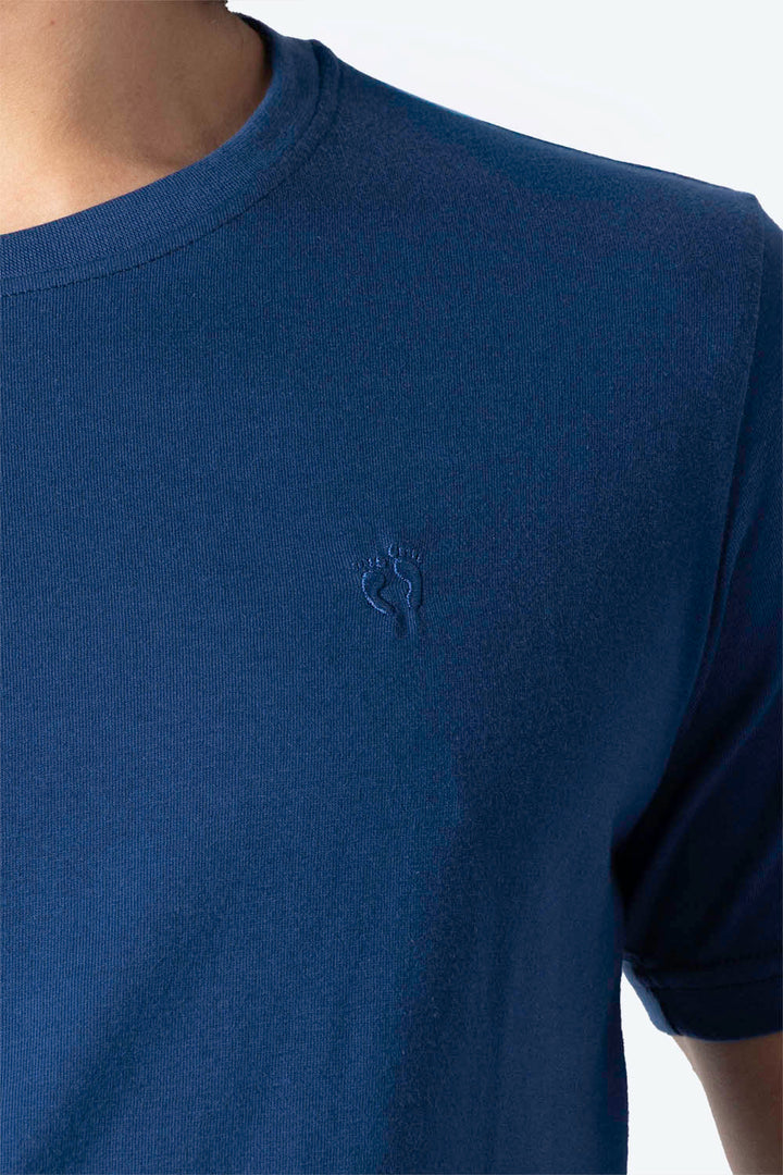 Playera básica cuello redondo azul - Hang Ten 