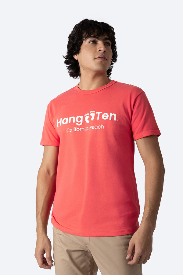 Playera coral cuello redondo Hang Ten California  - Hang Ten 