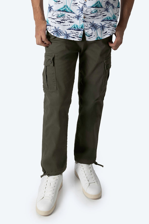 Pantalón tipo cargo verde - Hang Ten